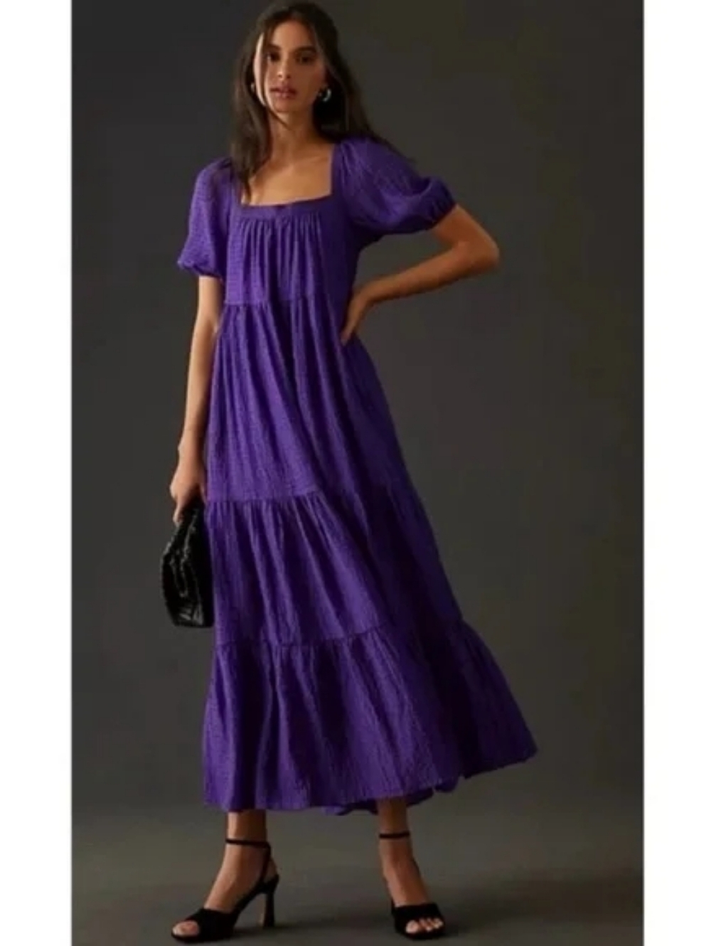 NWT Anthropologie Violet Purple Maxi Dress Small Goth Boho Whimsigoth Summer